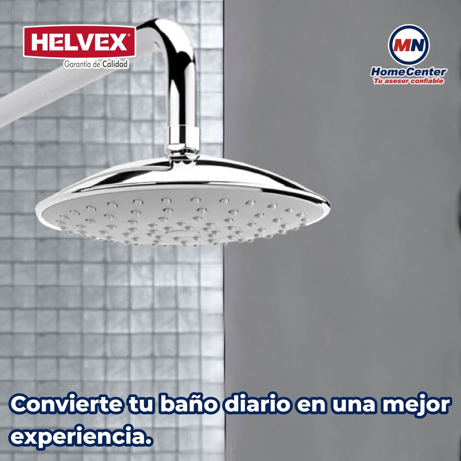 Regadera Redonda 7" de Chorro Fijo Plato Ancho Helvex H-3004