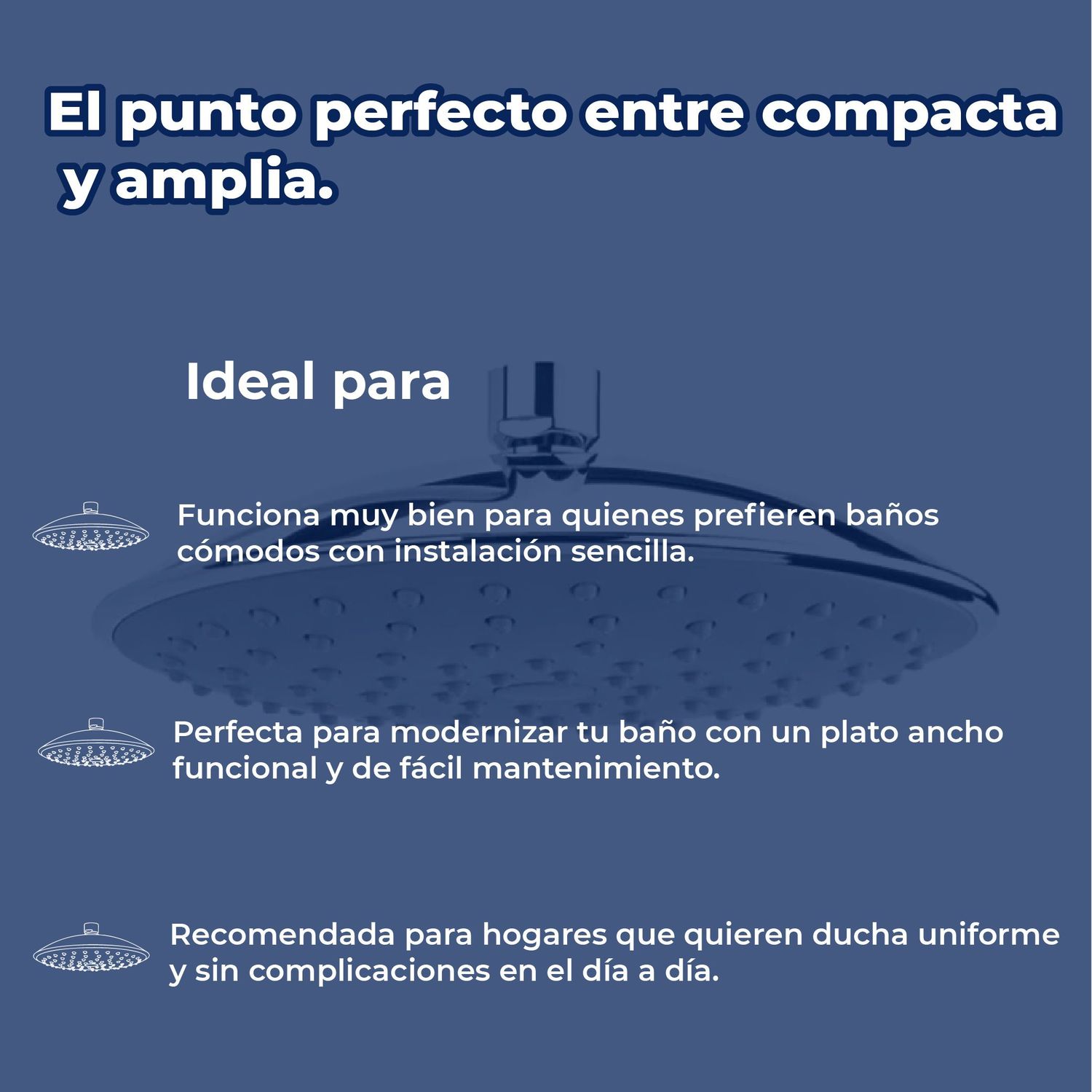 Regadera Redonda 7" de Chorro Fijo Plato Ancho Helvex H-3004