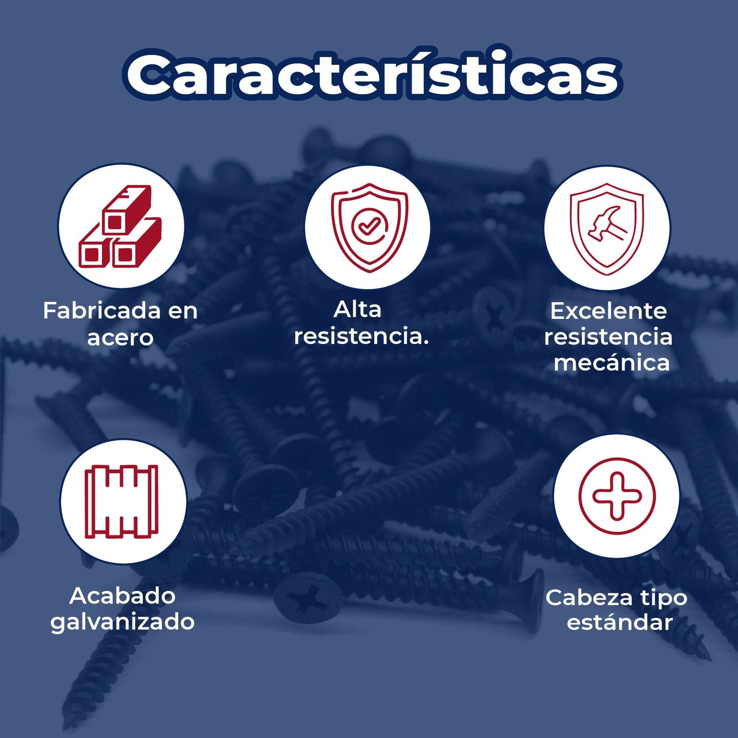 Tornillo Estándar 6 mm x 1 pulg