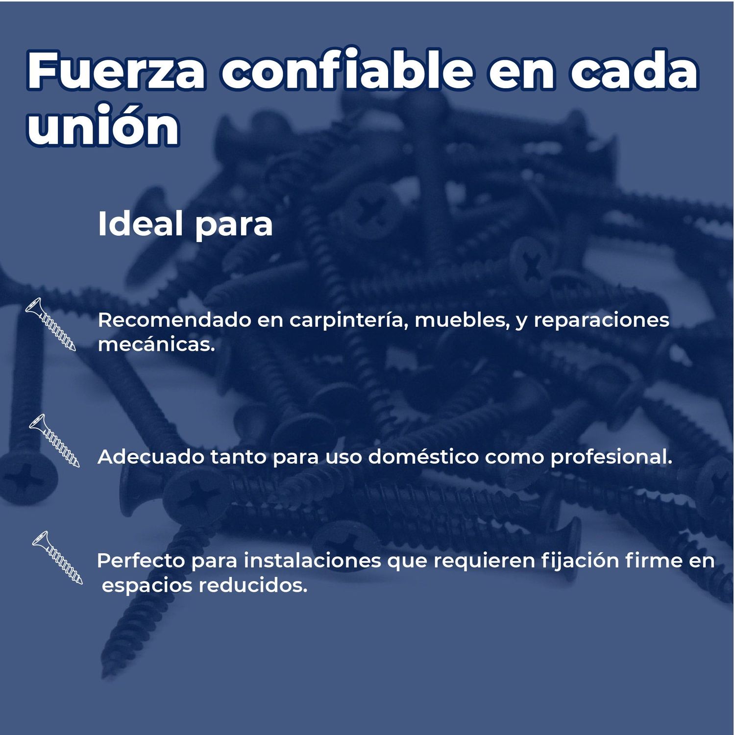 Tornillo Estándar 6 mm x 1 pulg