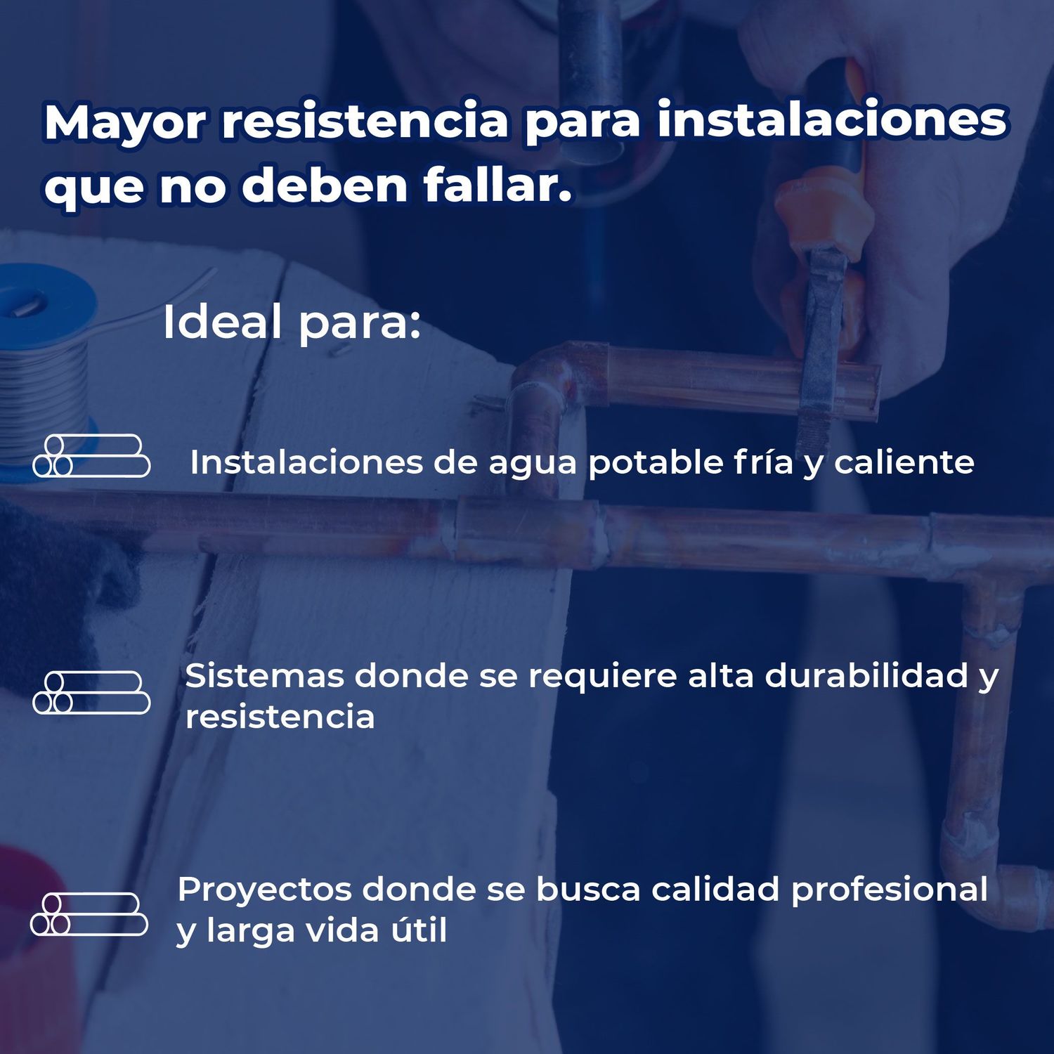 Tubo de Cobre tipo L ½ pulg 6.10 m