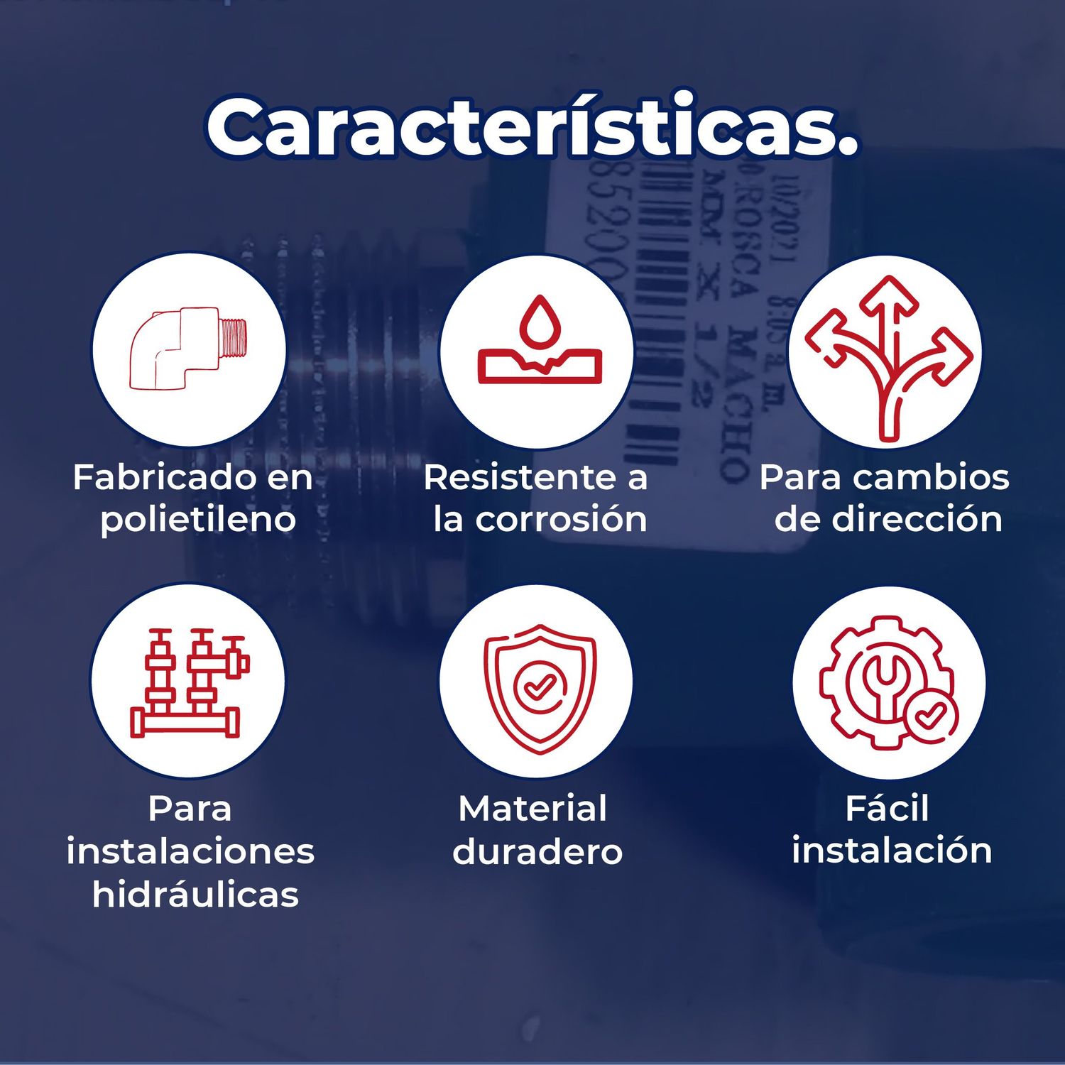 Codo Tuboplus 90 Rosca Interior 1" Para Instalación Hidráulica