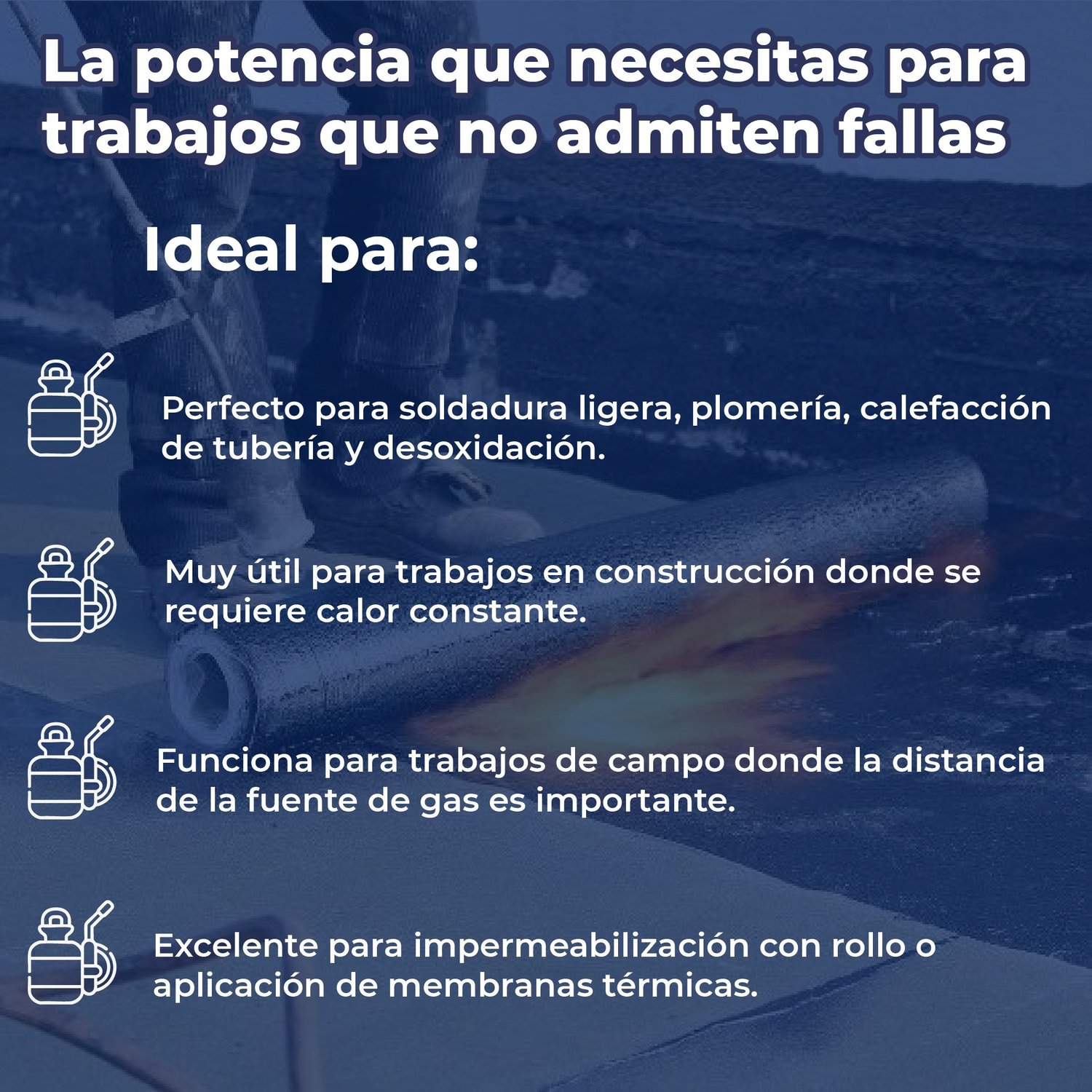 Soplete Gas Butano Encendido Electrónico Manguera 10 m