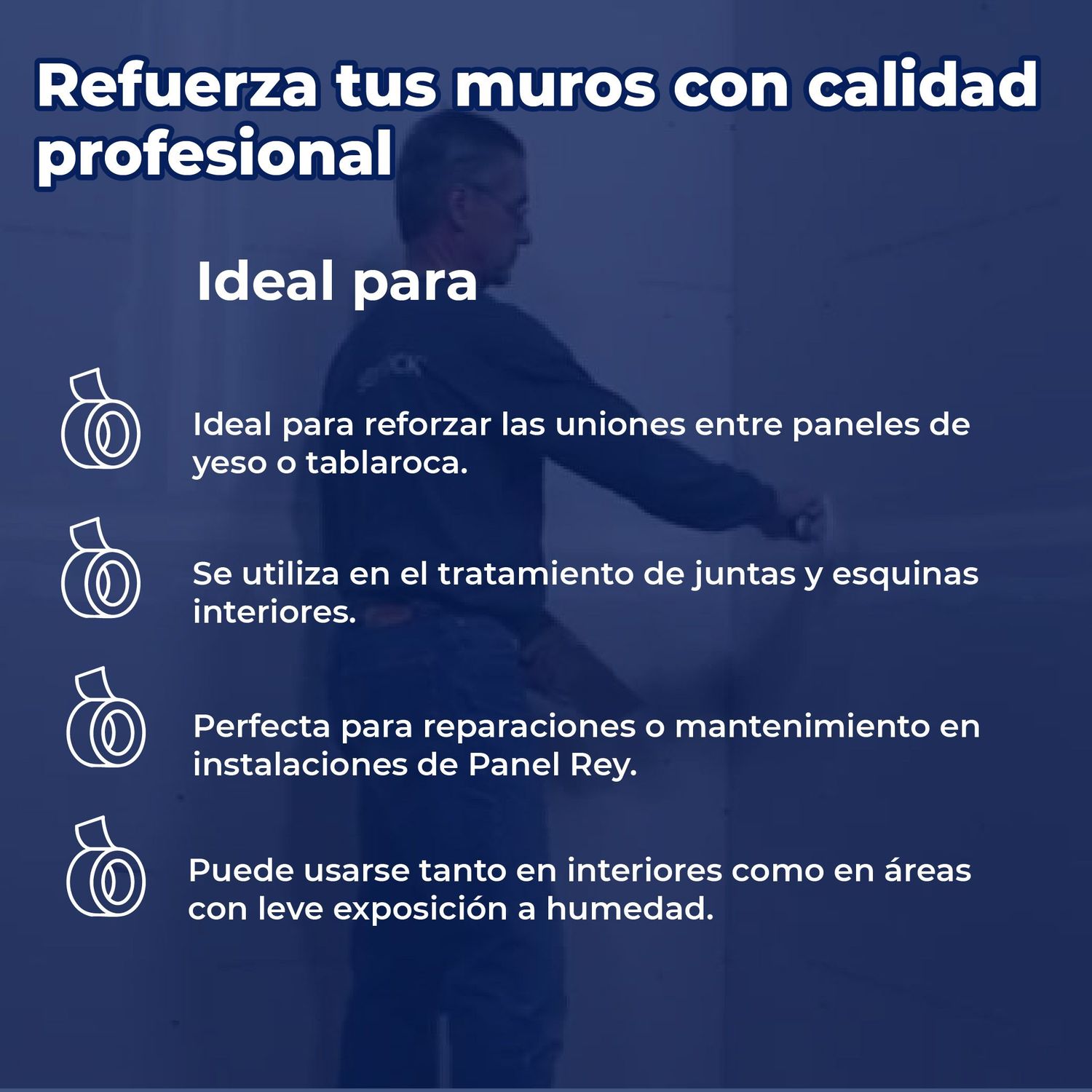 Cinta de papel Para Uniones Refuerzo Panel Rey 5.24 cm x 76.25 m