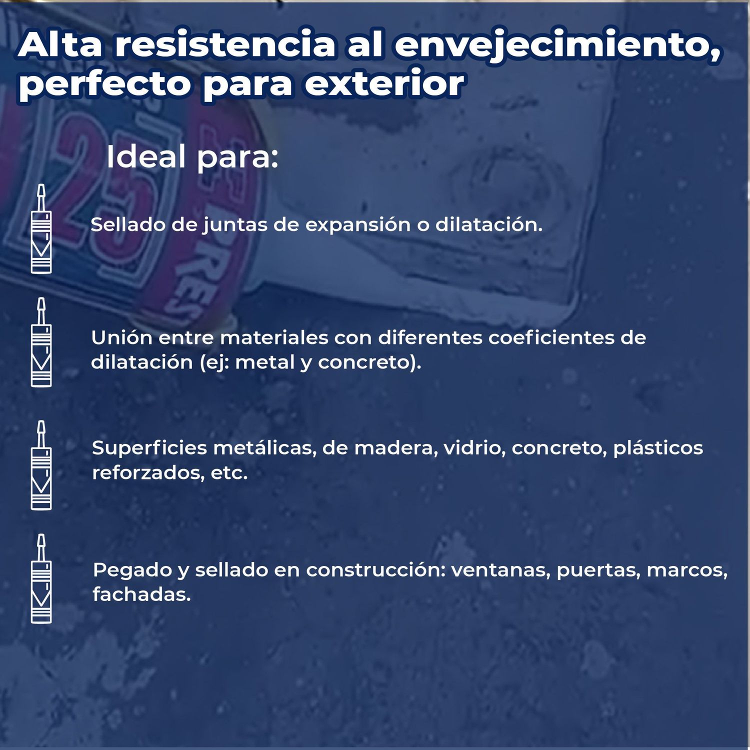 Sellador Poliuretano Presto Flex Blanco 300 mL