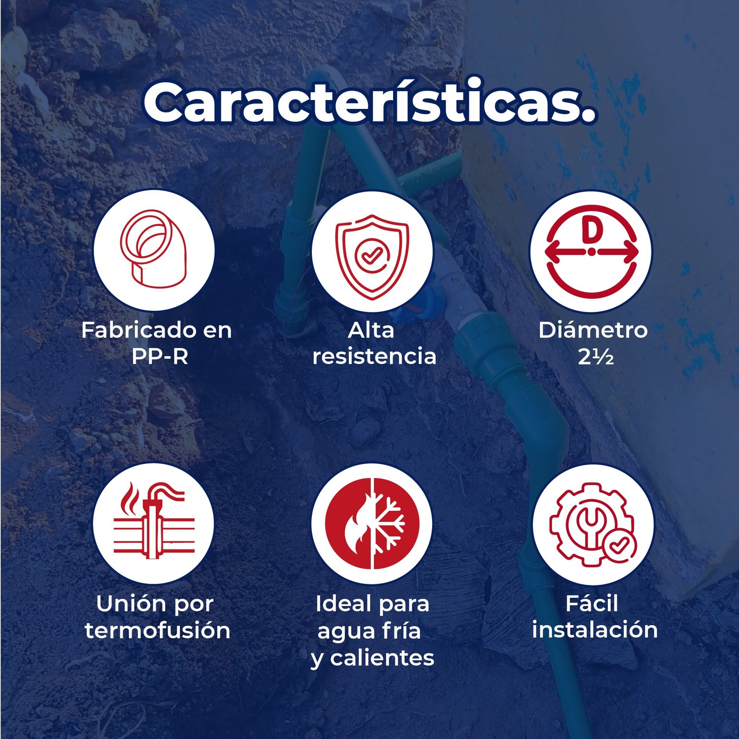 Codo Tuboplus 2½ pulgada x 45 Para Tubería Hidráulica Rotoplas