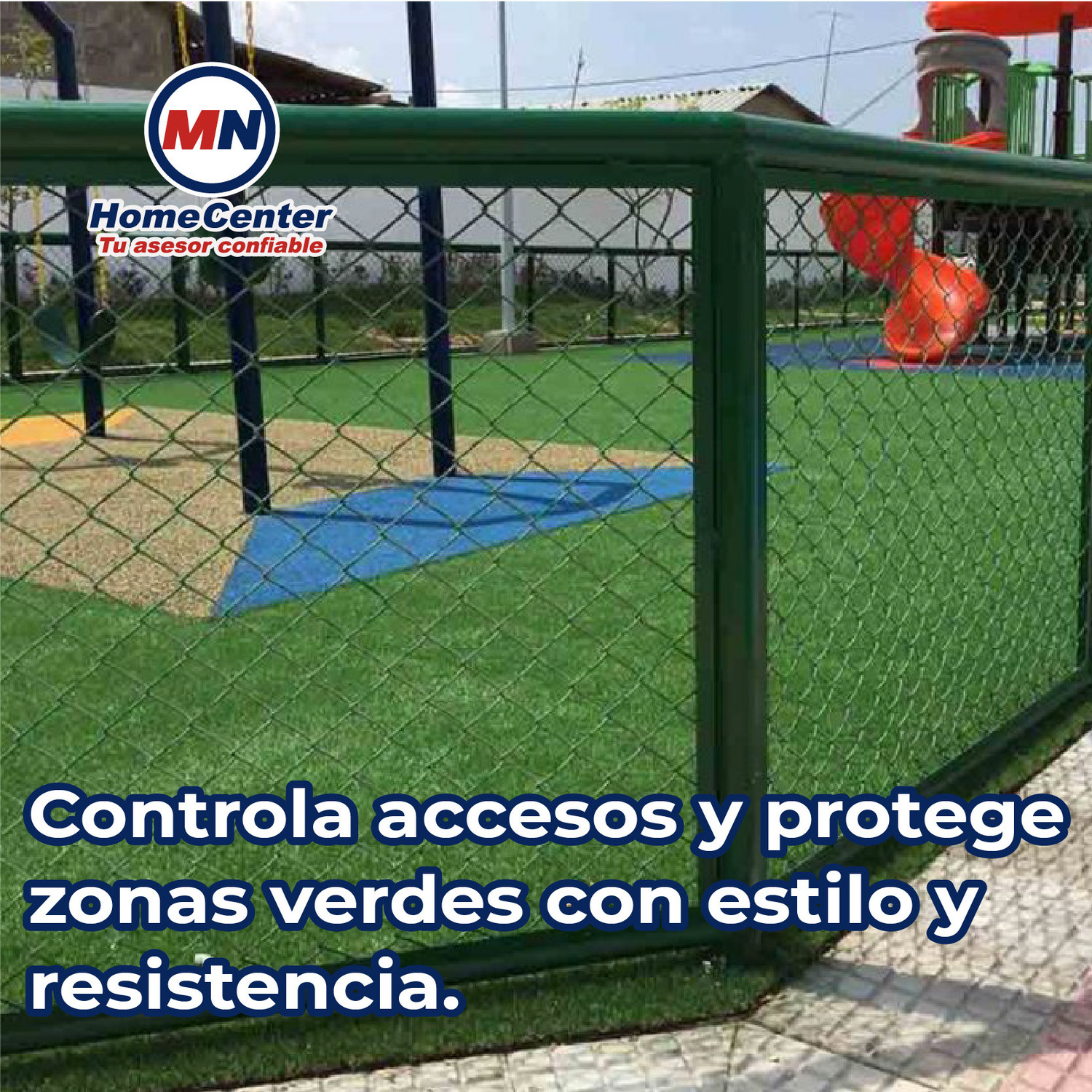 Malla Ciclónica Forrada DeAcero 1.50 x 20 M Calibre 12.5