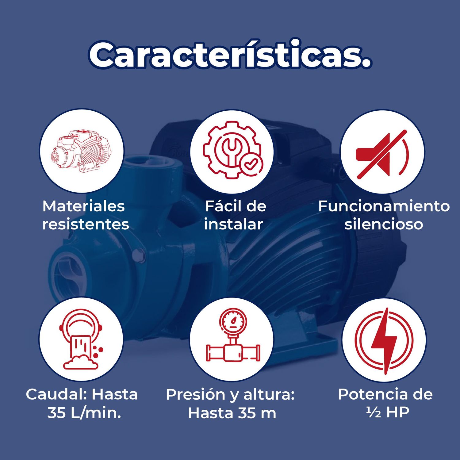 Bomba Periférica ½ Hp 110V Rotoplas Para Presión de Agua