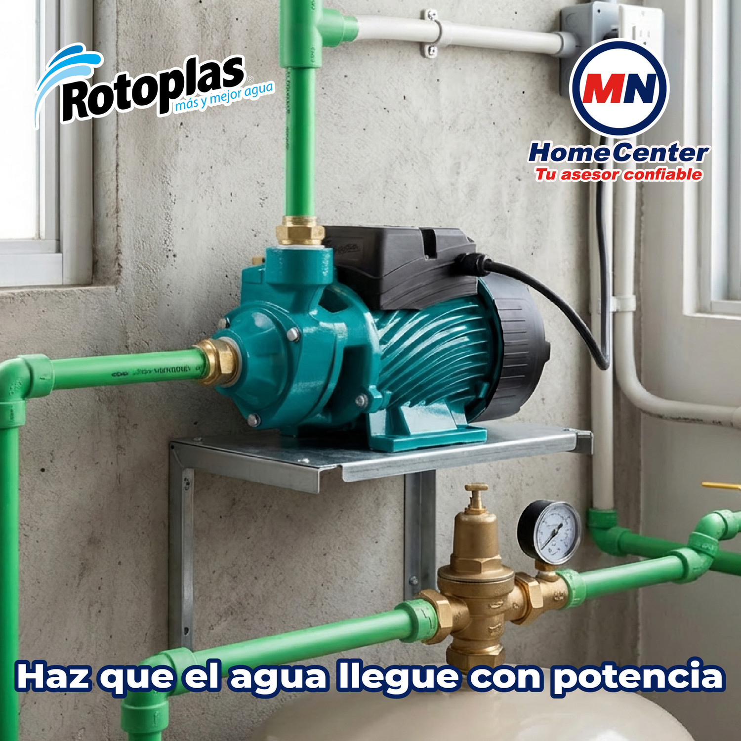 Bomba Periférica ½ Hp 110V Rotoplas Para Presión de Agua