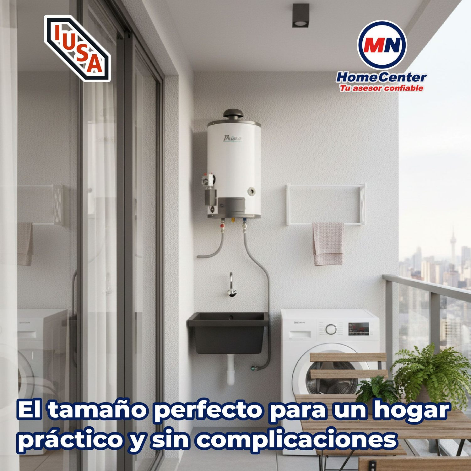 Calentador Depósito Automático 38 L Iusa Primo Gas LP 1 Servicio