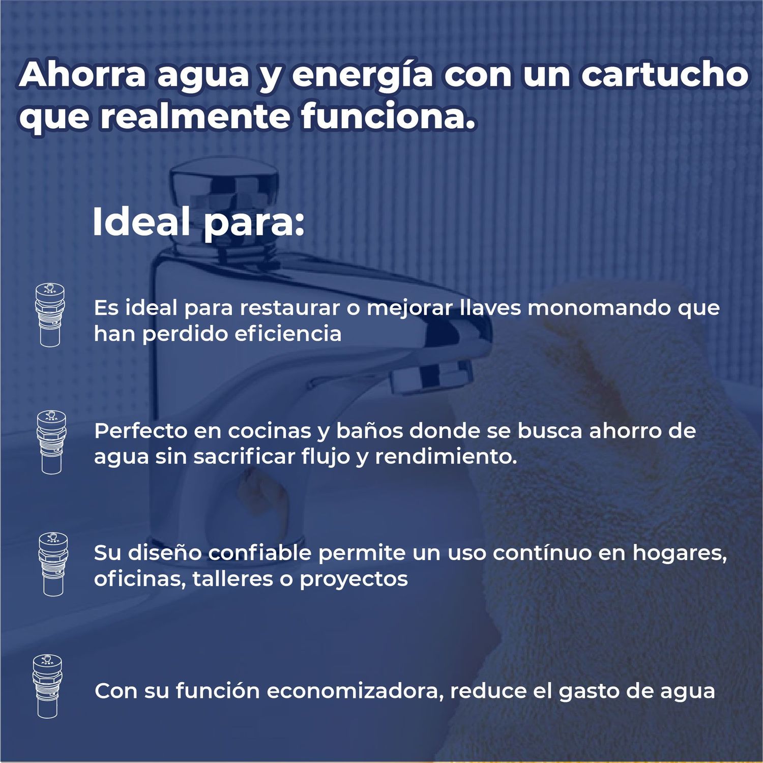 Cartucho Completo Llave Economizadora Helvex