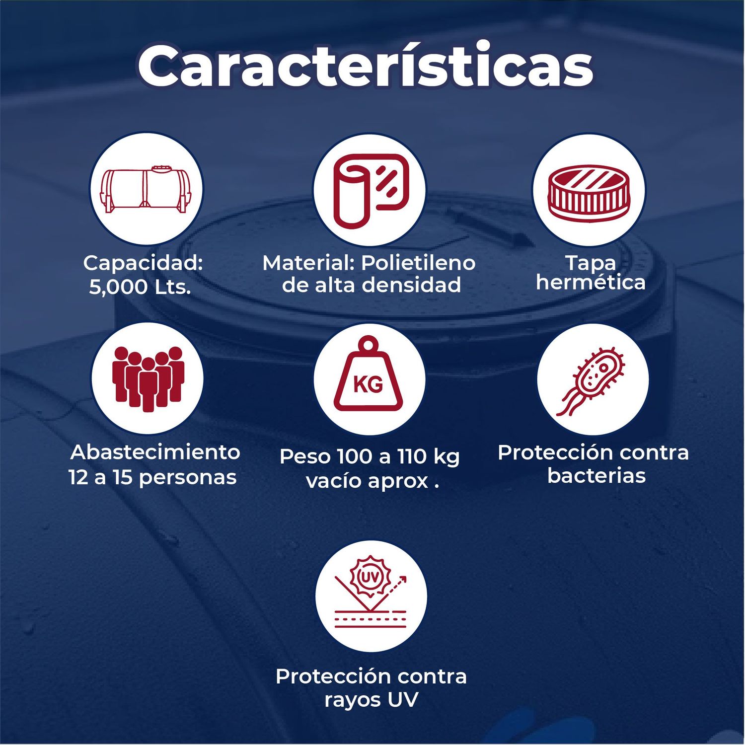 Tanque Nodriza Negro 5000 L Rotoplas Estándar