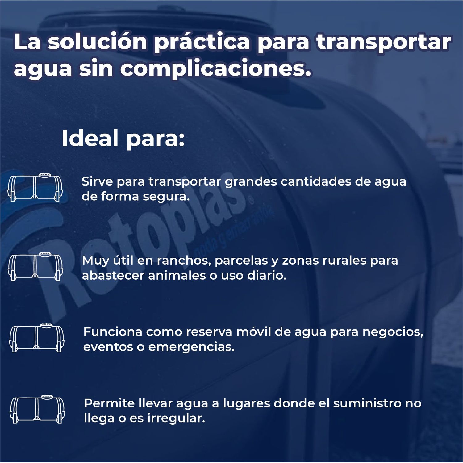 Tanque Nodriza Negro 5000 L Rotoplas Estándar