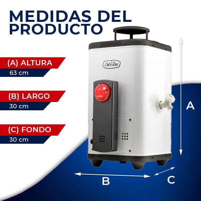 Calentador de Paso Calorex Rápida Recuperación Gas Natural 6 l