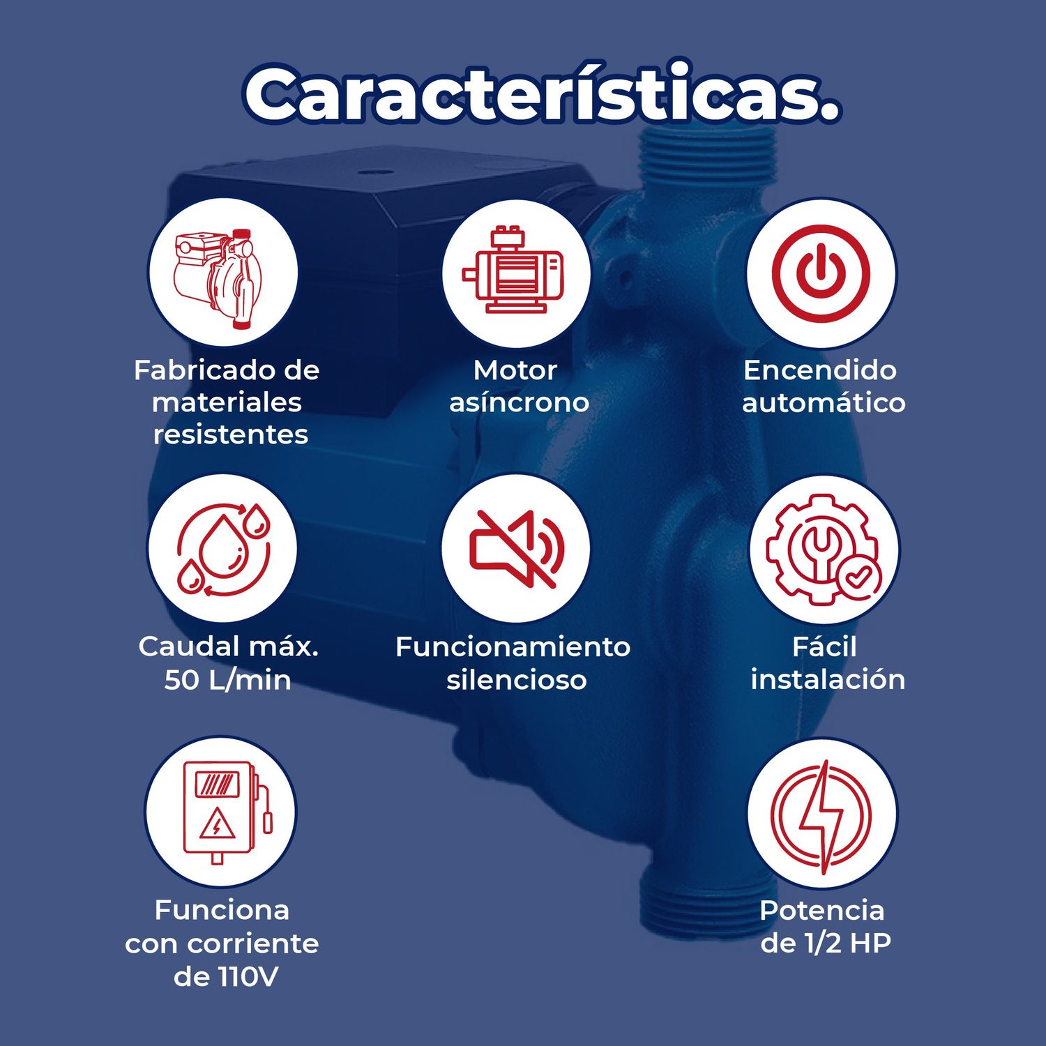 Bomba Presurizadora Rotoplas 1/2 HP 110v