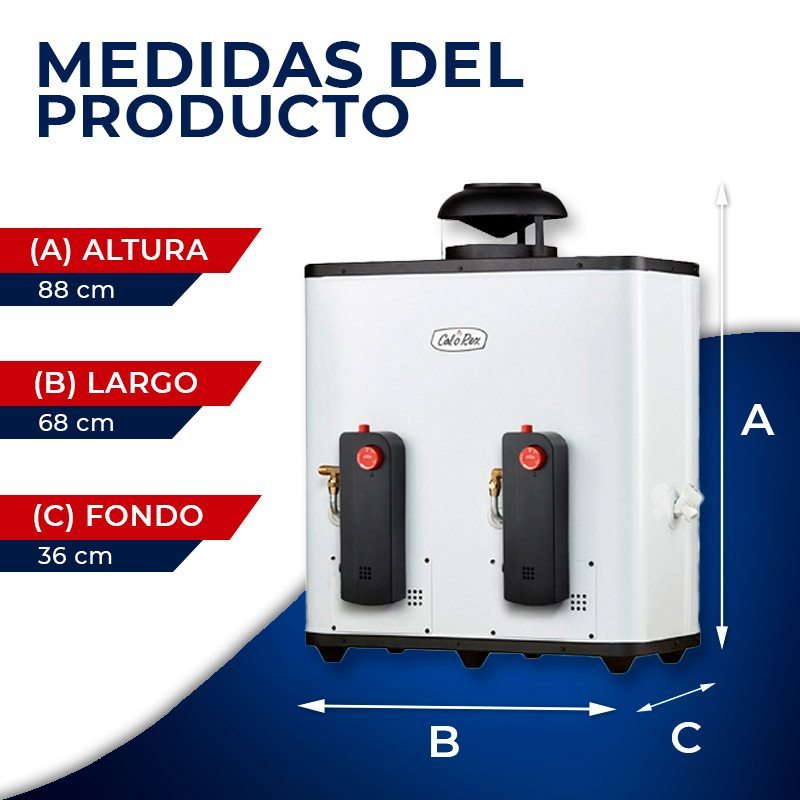 Calentador de Paso Rápida Recuperación Calorex Gas Lp 15 l
