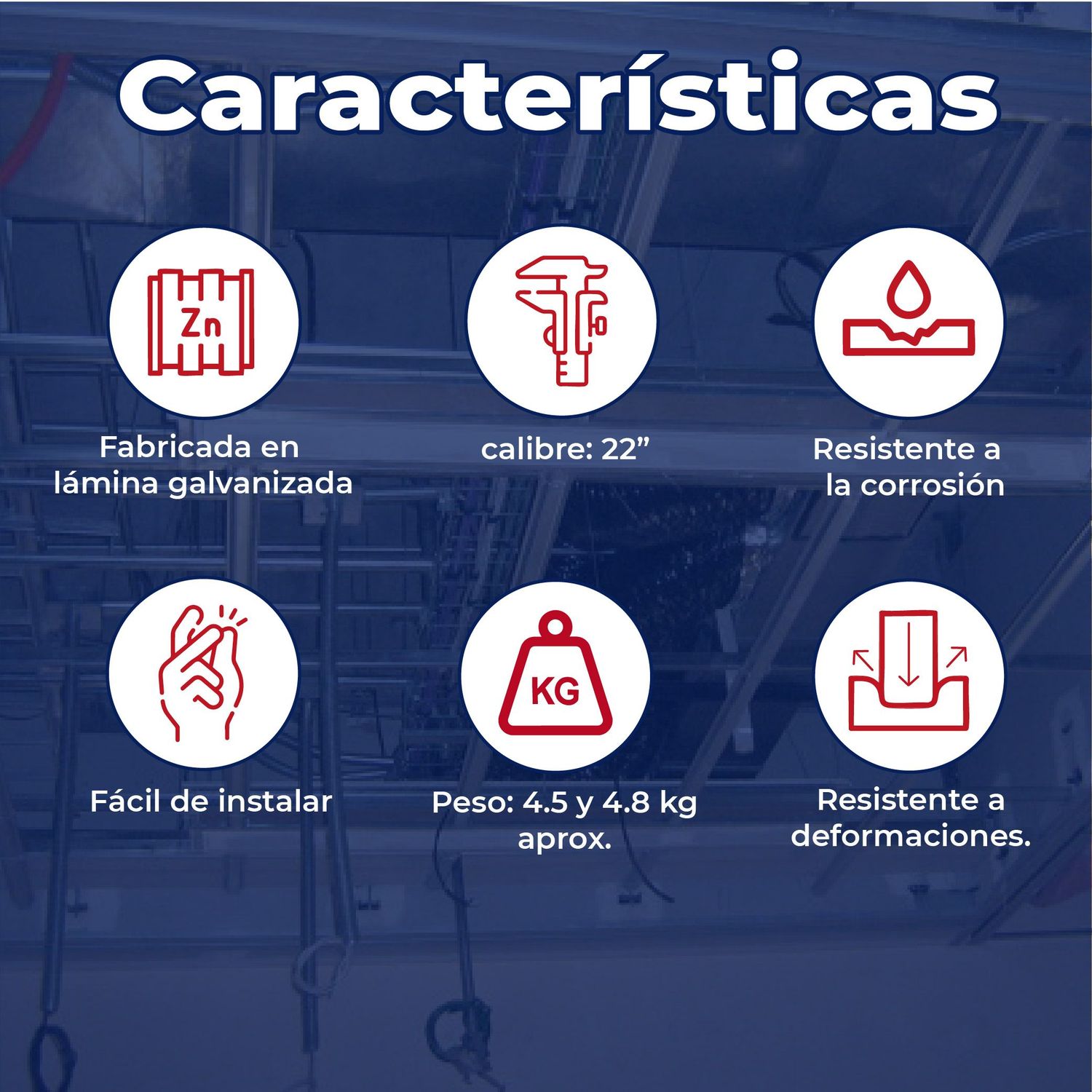 Canaleta de Carga Panel Rey Calibre 22 1 5/8X3.05 M