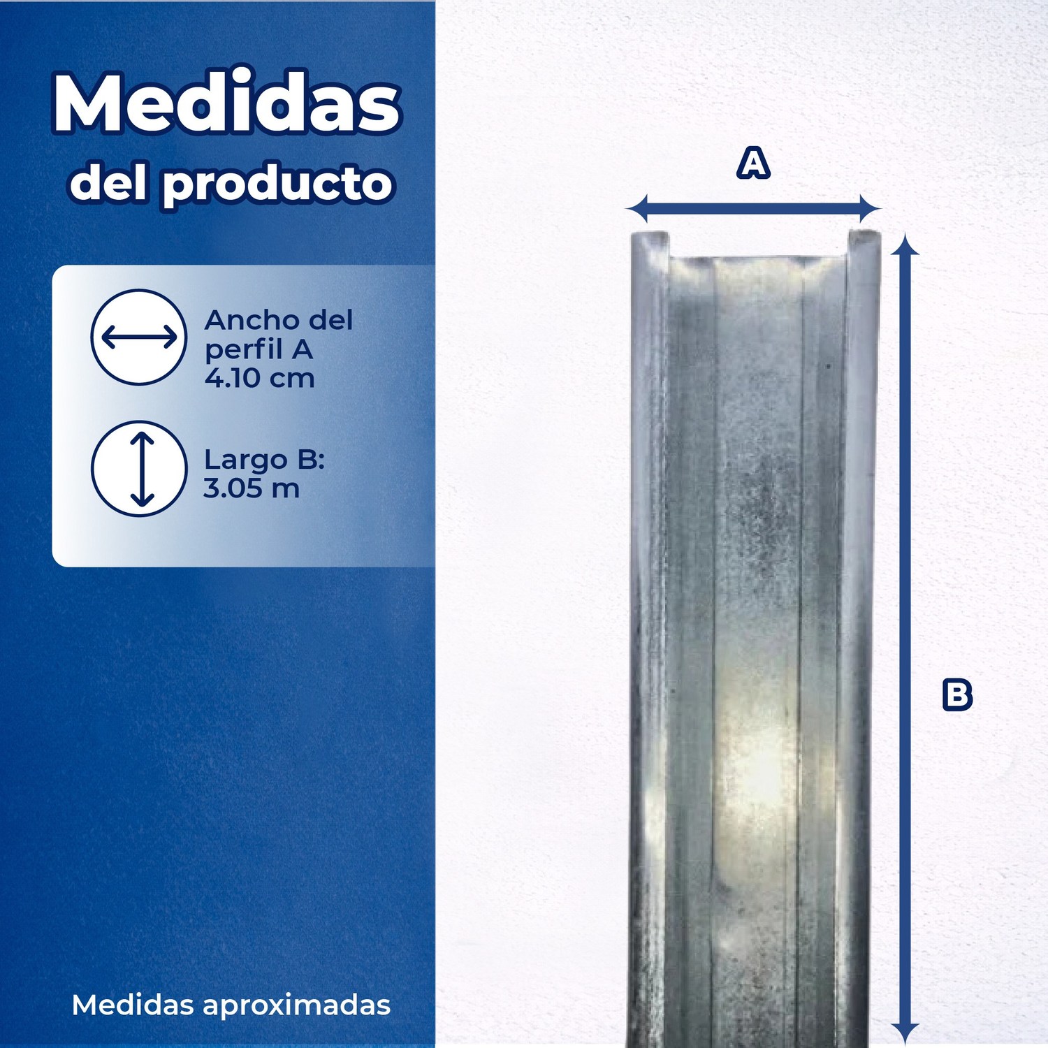 Poste Metalico Calibre 26 4.10X3.05 M