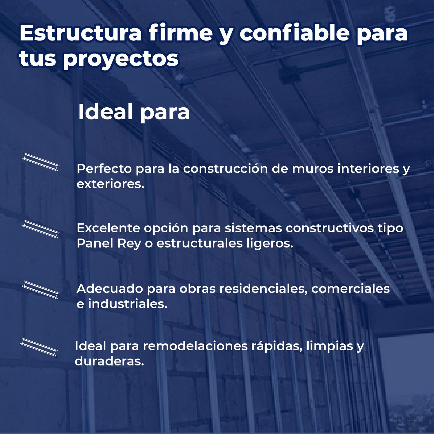 Poste Metálico Panel Rey Calibre 26 6.35X3.05 M