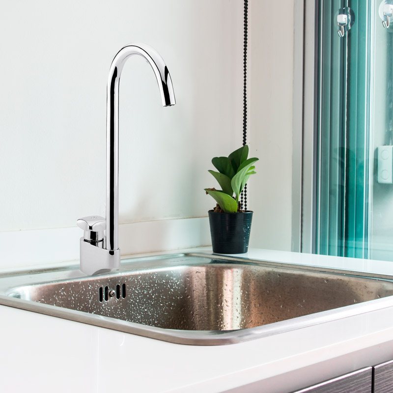 Llave Unitaria Helvex Cuello Ganso Giratorio VCG-2T