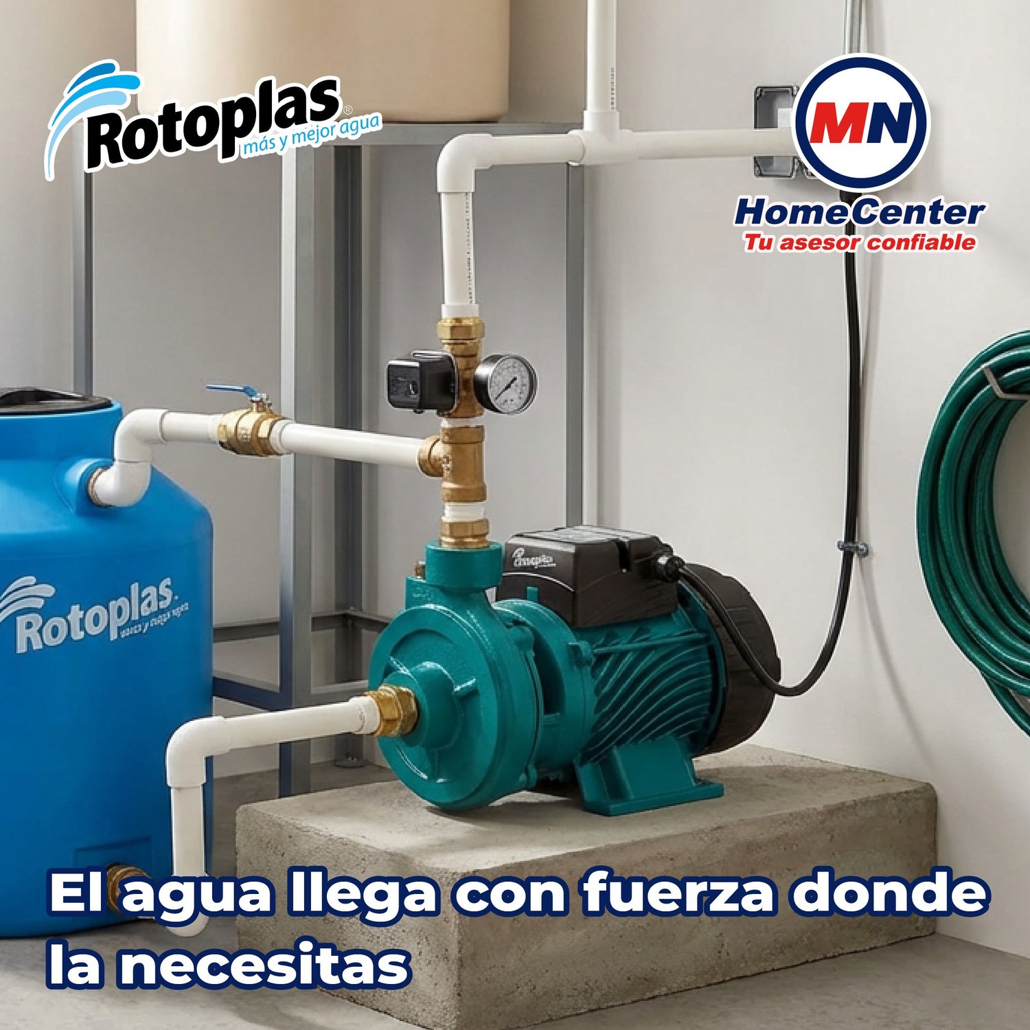 Bomba Centrífuga Rotoplas ¾ HP 110 V Uso Doméstico