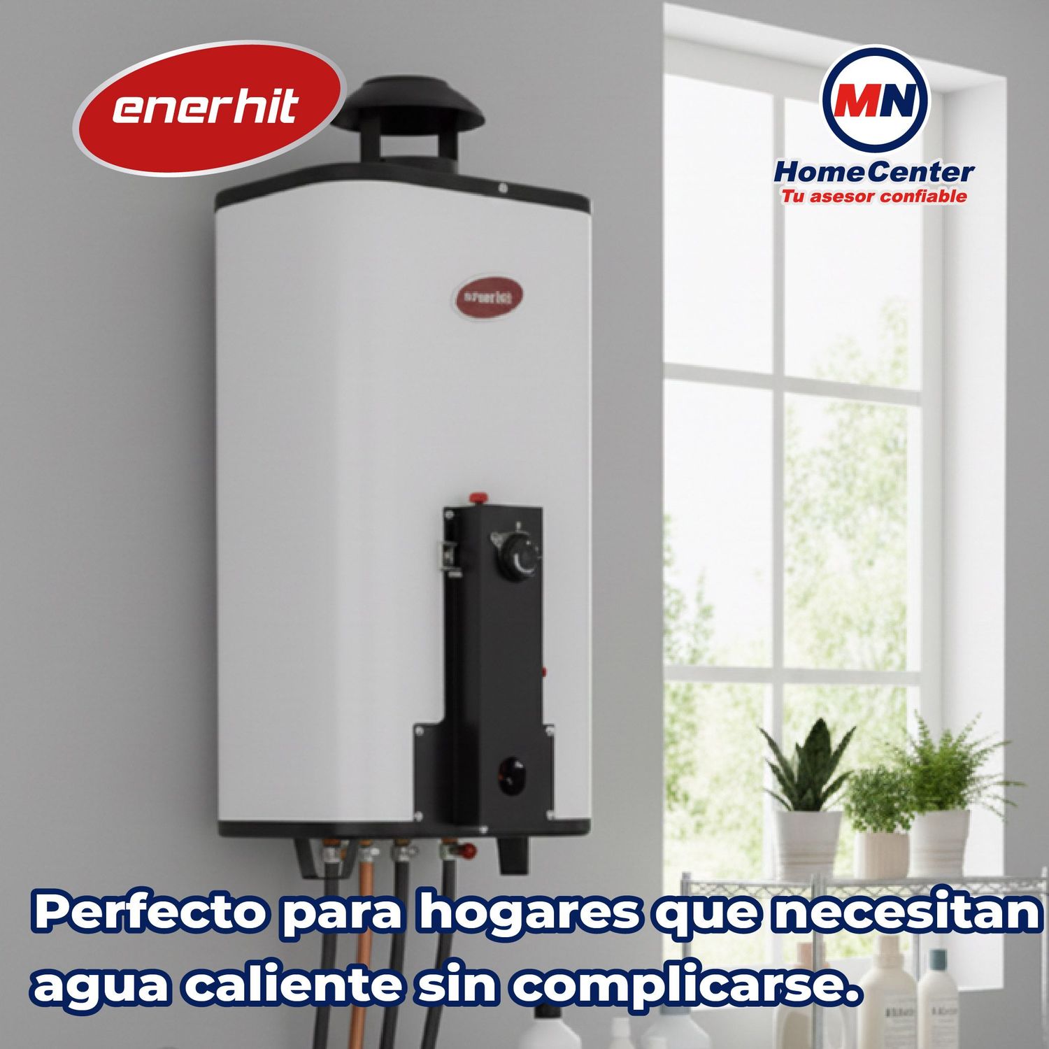 Calentador de Paso Iusa Enerhit Rápida Recuperación Gas LP 7 L