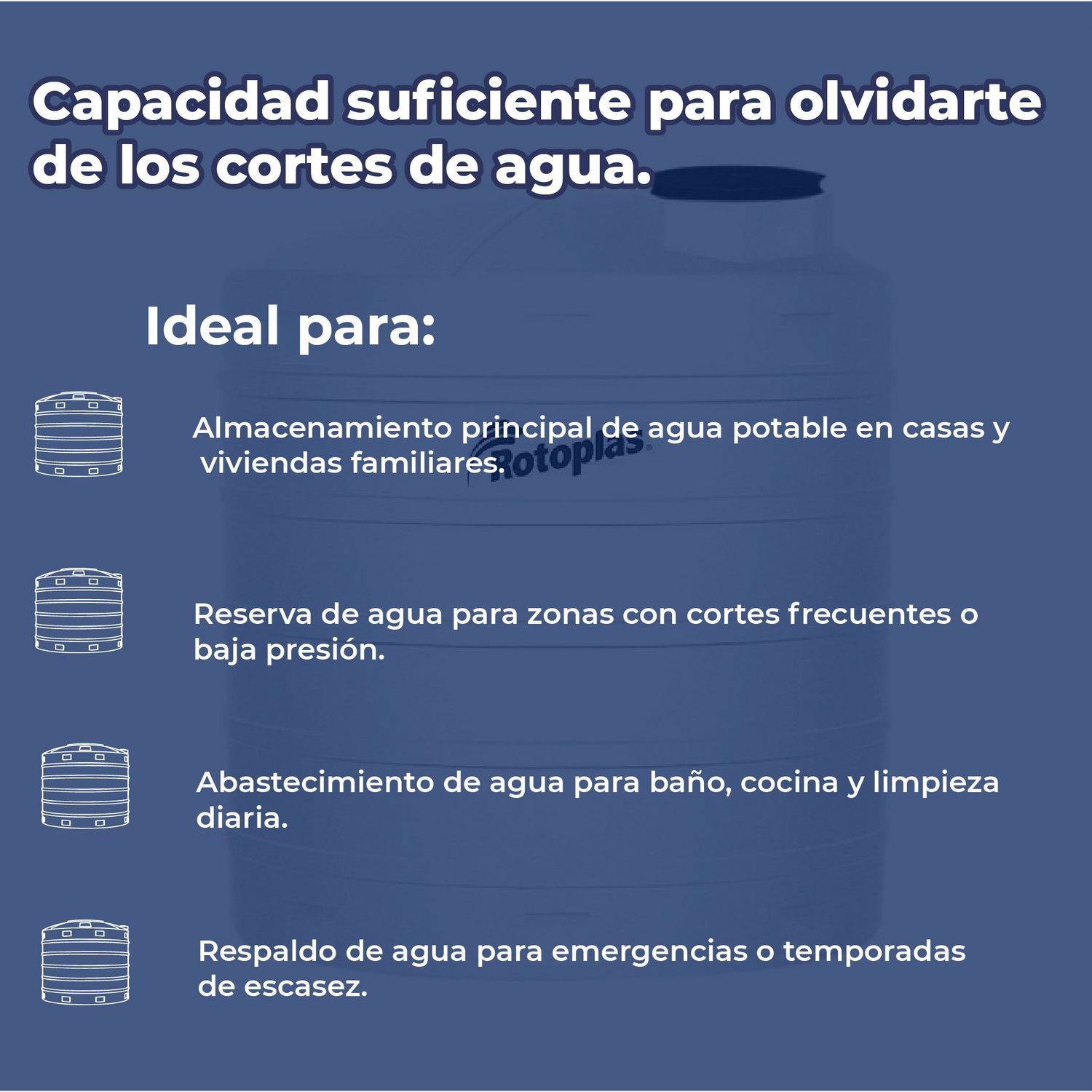 Tanque Rotoplas Blanco 5000 l Estándar