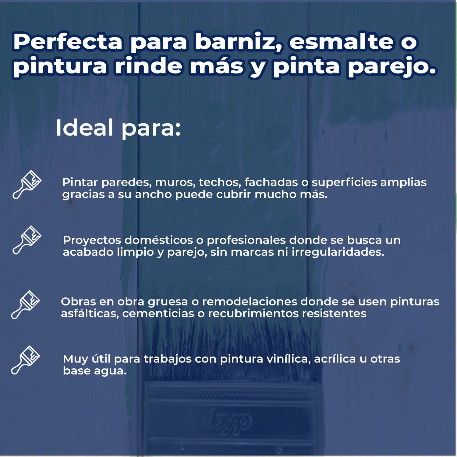 Brocha Byp de cerda natural La Regia 2" pulgadas