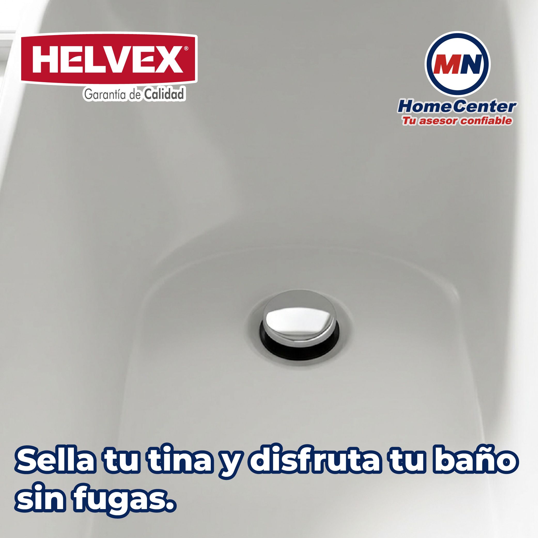 Tapón Con Diafragma Helvex Para Desagüe de Tina Sh-118 Cromo