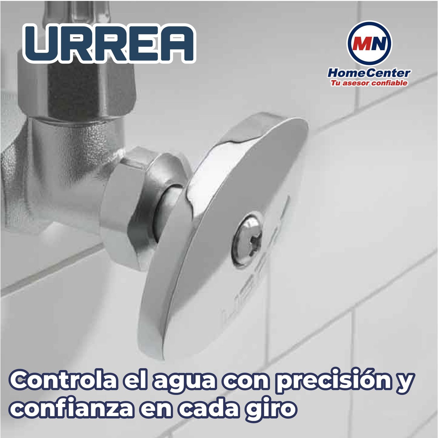 Llave Angular Urrea Cromada ½ x ½ pulg