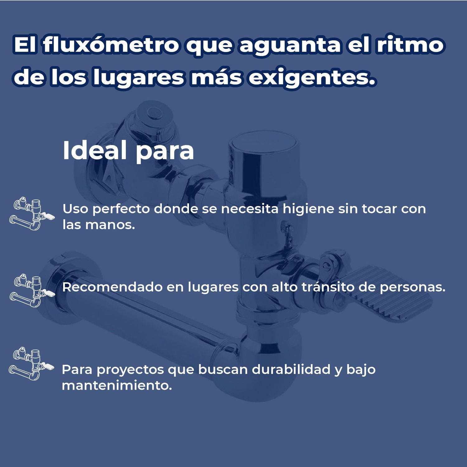 Fluxómetro de Pedal para WC Spud de 38 mm Helvex 310-38-3.5