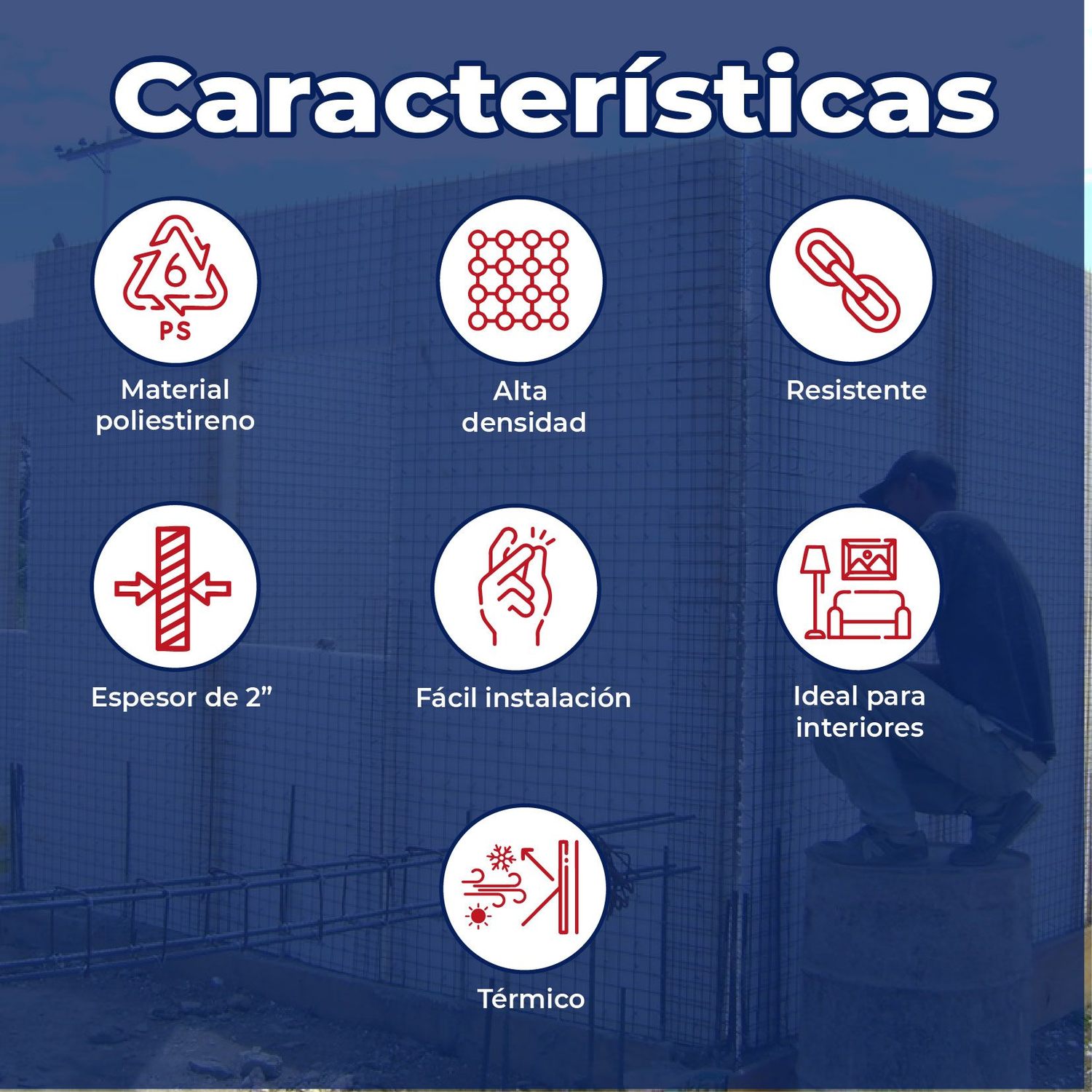 Panel W Divisorio Poliestireno 2 pulg