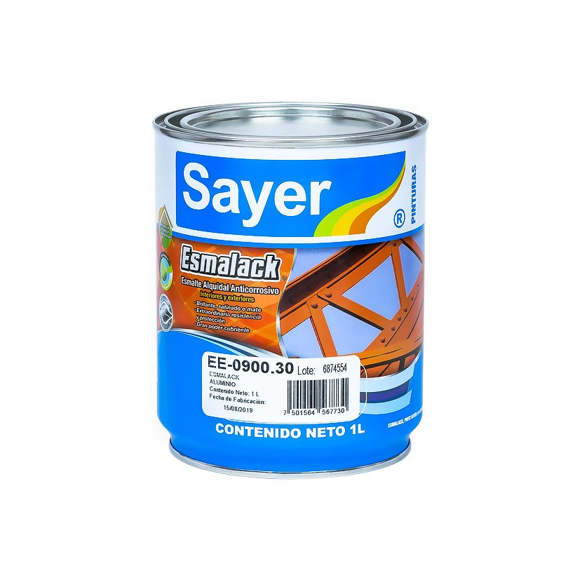 Esmalte Anticorrosivo Sayer Aluminio 1 Lt