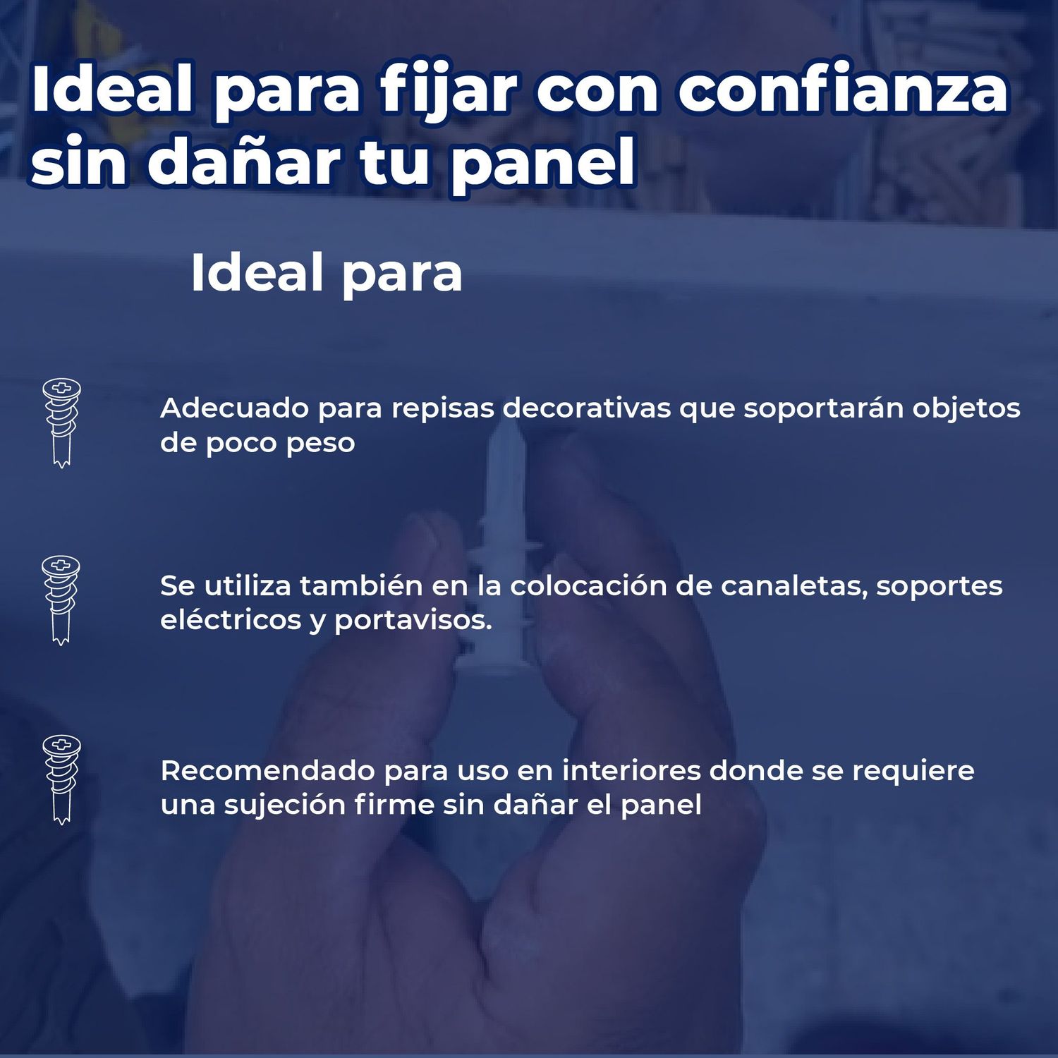 Taquete Tablaroca Plástico 10 MM 3/8 Panel Rey