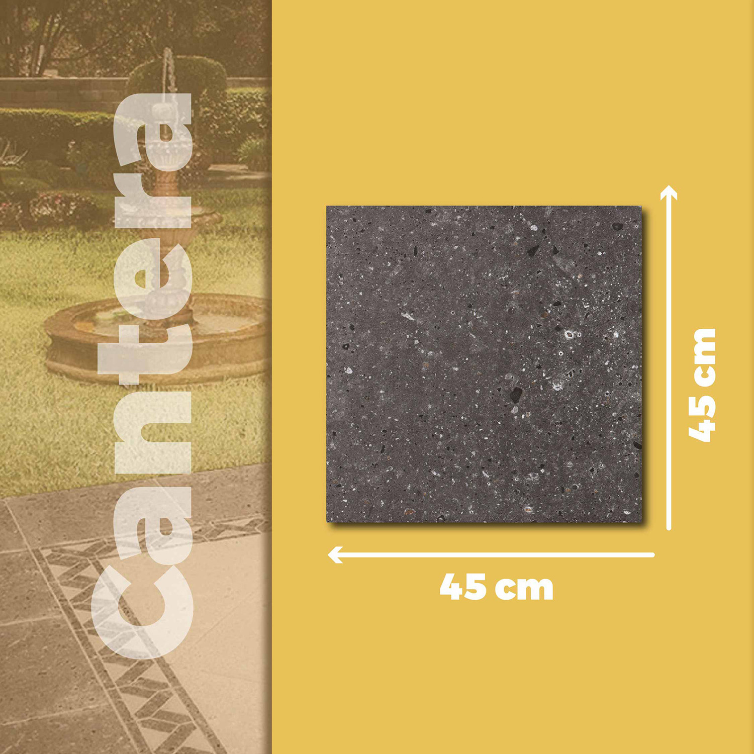 Piso Cantera Negro Daltile 45x45cm