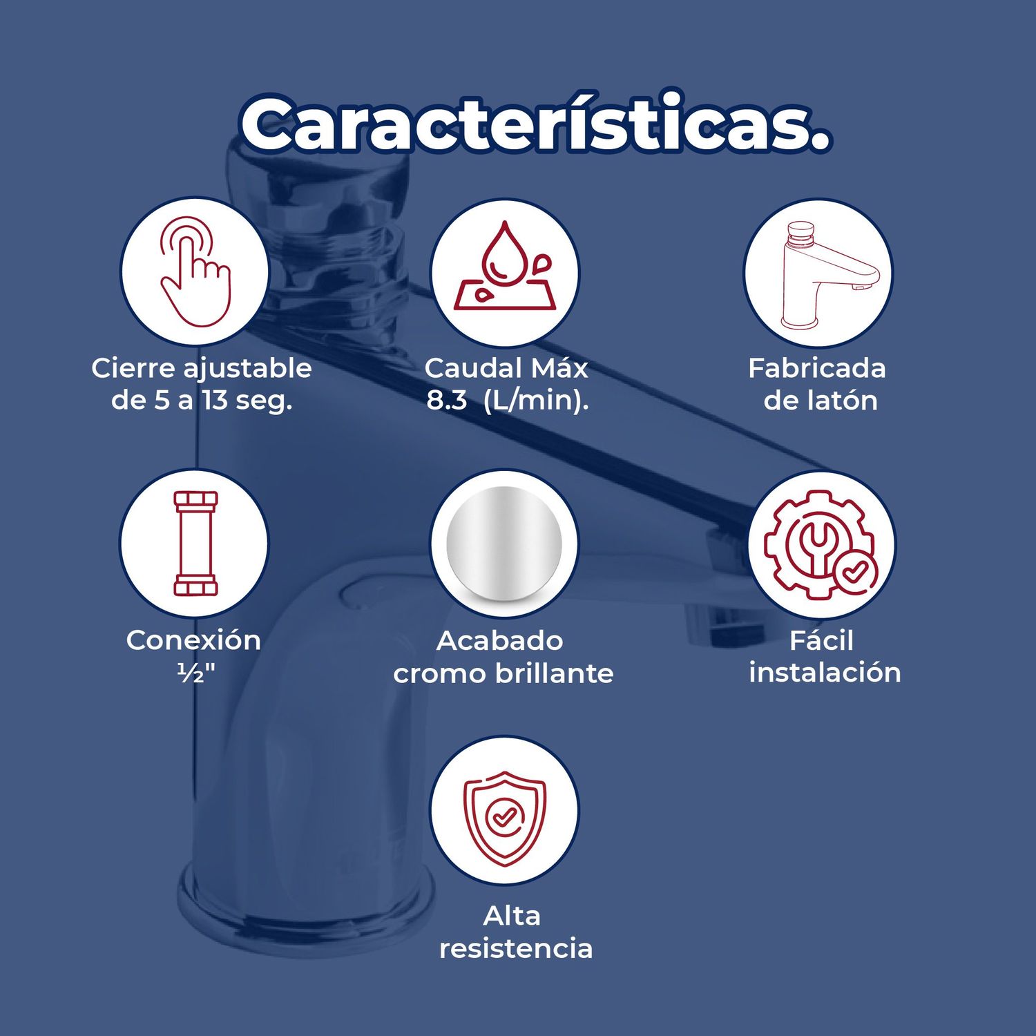 Llave de Lavabo Temporizadora a Piso Helvex TV-122