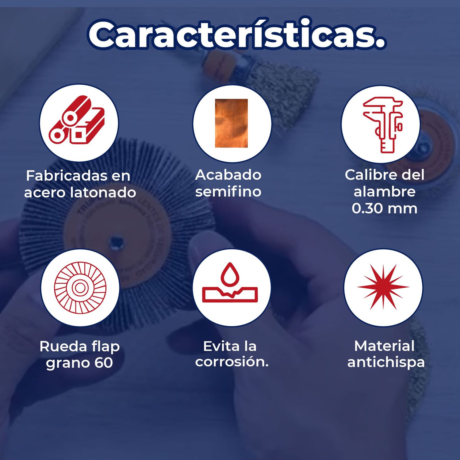 Juego de 4 cardas para taladro Truper