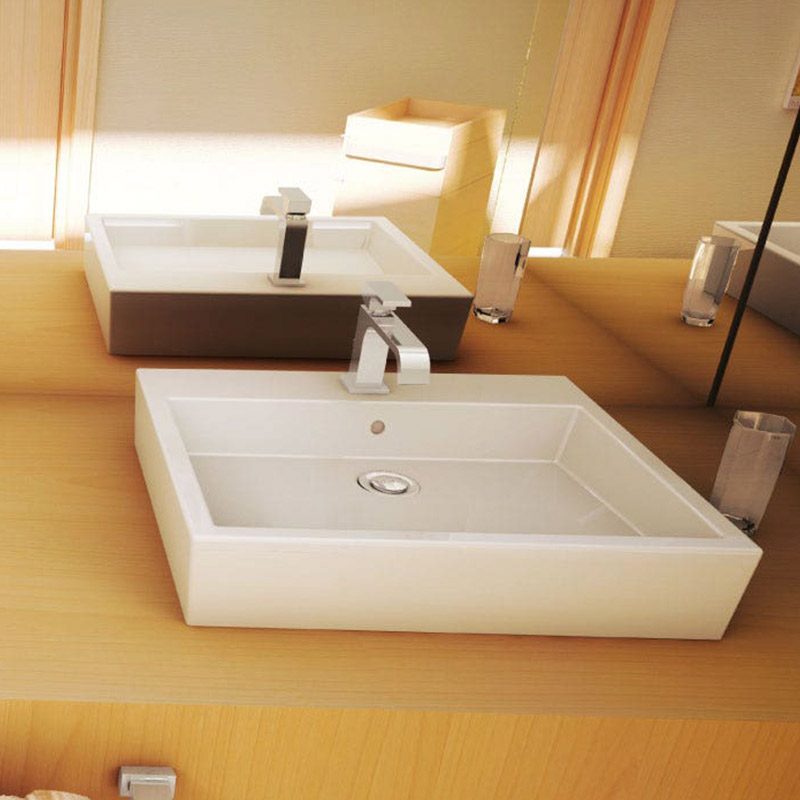 Lavabo Marfil Helvex Sobreponer LVLUCERNA1M