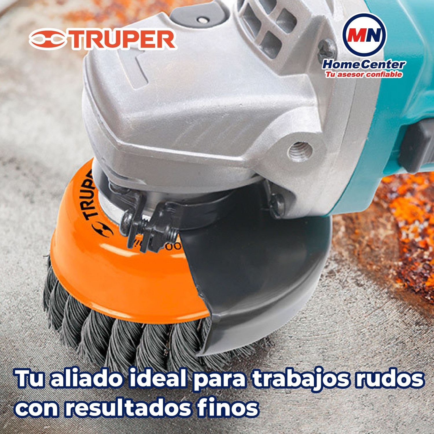 Carda Copa Alambre Trenzado Fino 3 pulg Truper M14