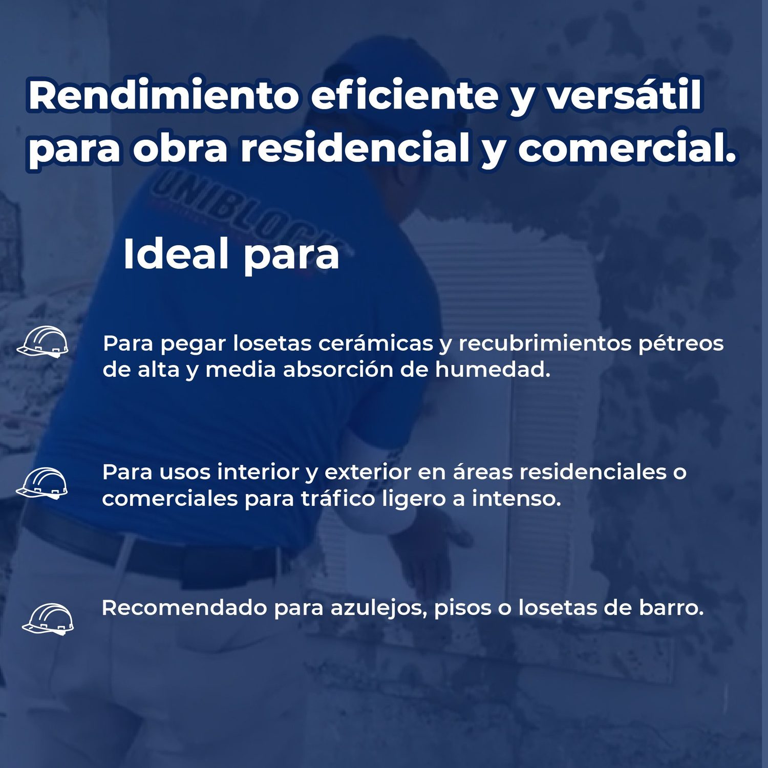 Adhesivo Uniblock Unitile Blanco Saco de 20 kg