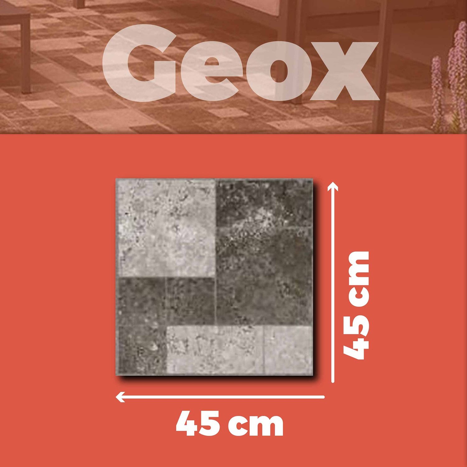 Piso Geox Café Daltile 45x45 cm