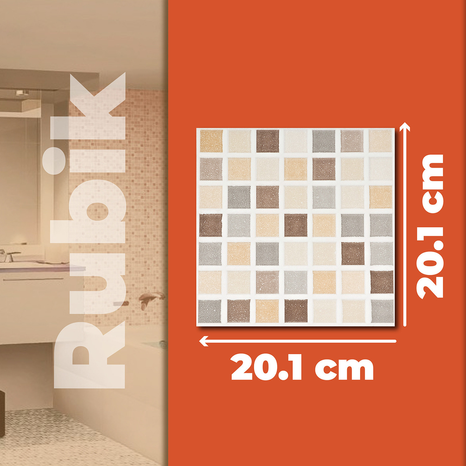 Piso Rubik Café Vitromex 20x20 cm