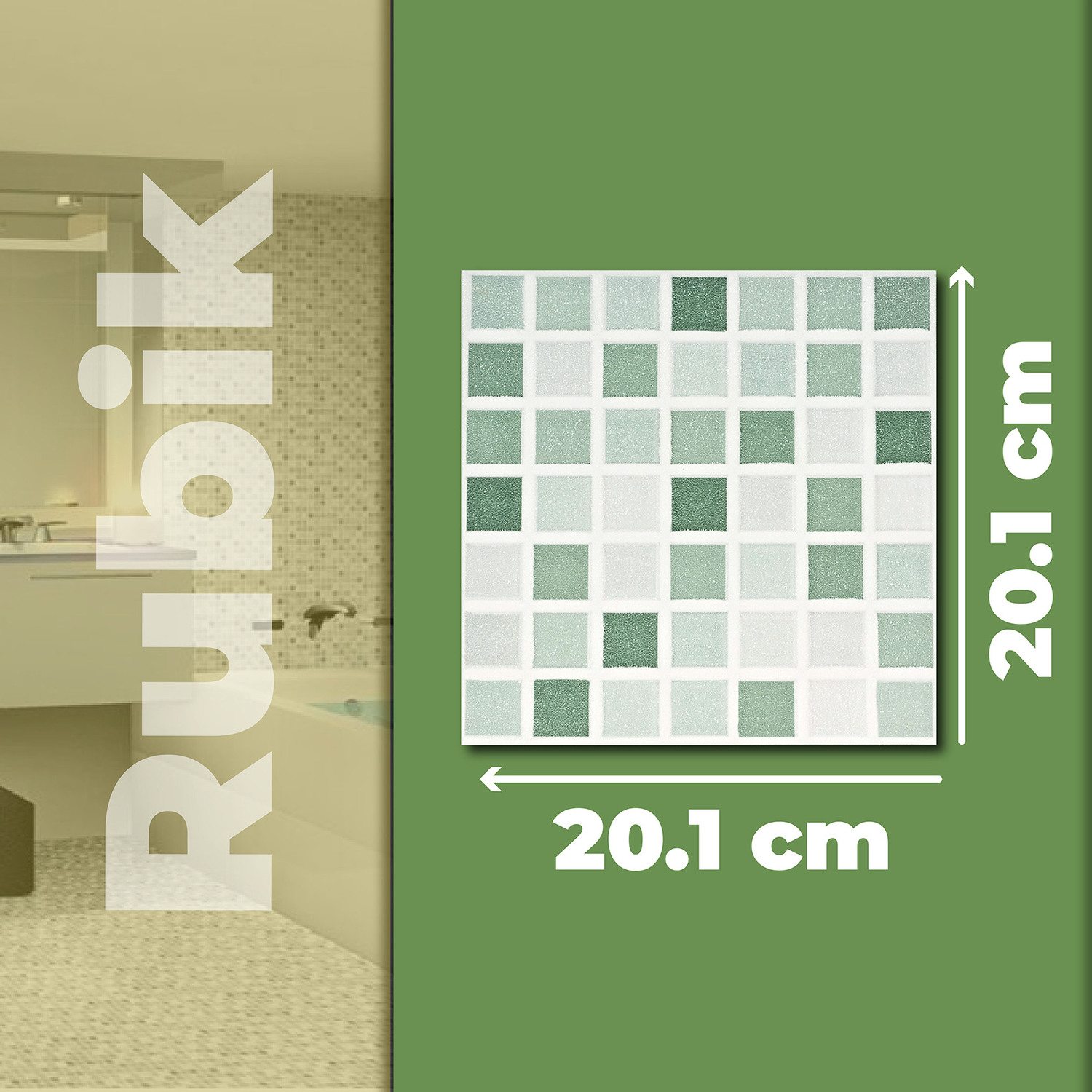 Piso Rubik Verde Vitromex 20x20 cm