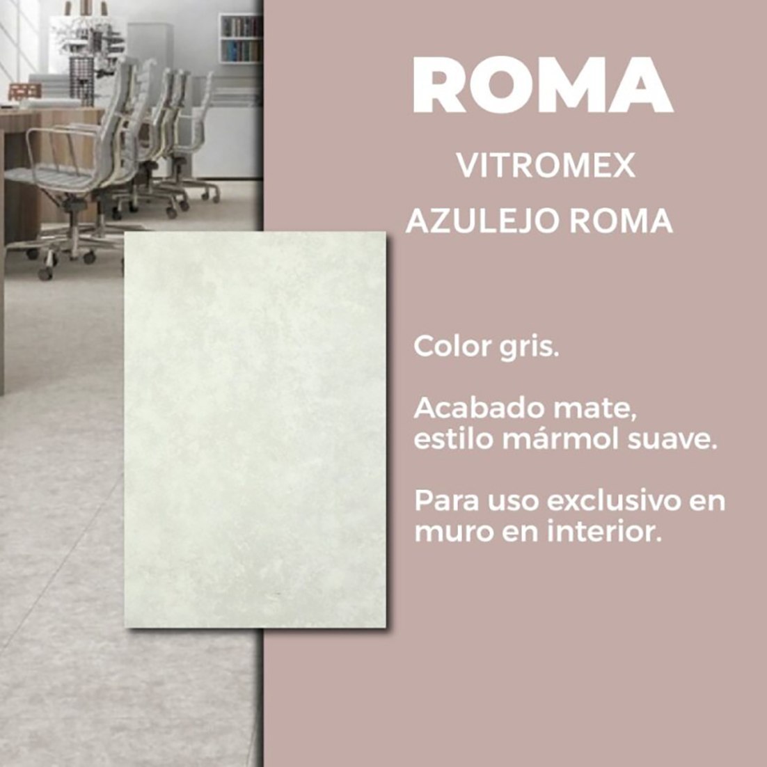 Piso Roma Gris Vitromex 40x40 cm