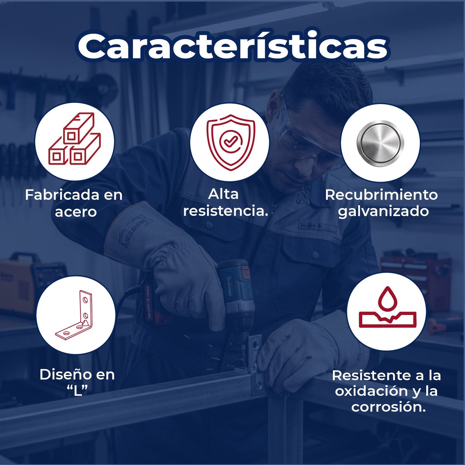 Unión Escuadra Galvanizada Handy Home 1 x 1 pulg