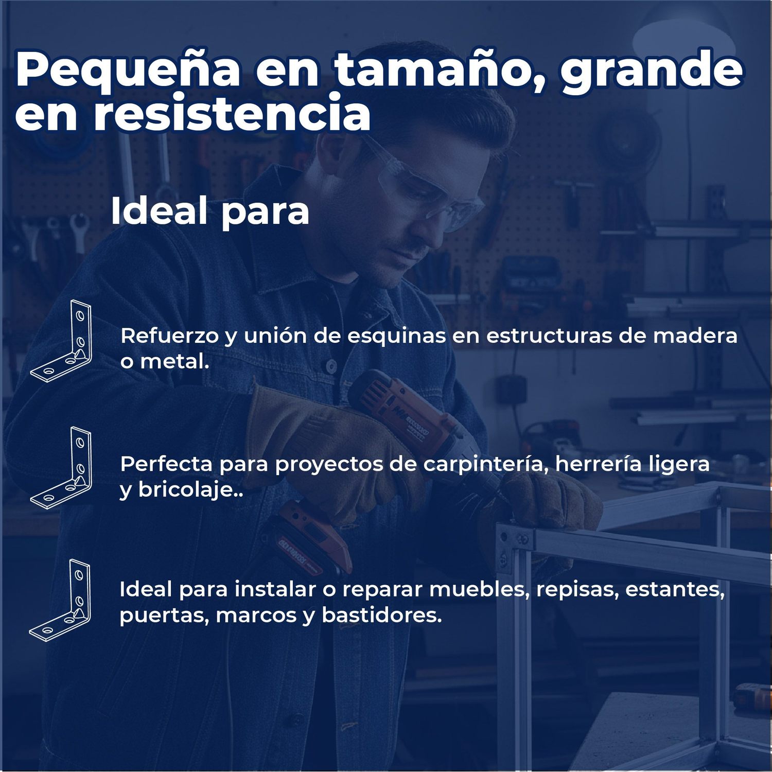 Unión Escuadra Galvanizada Handy Home 1 x 1 pulg