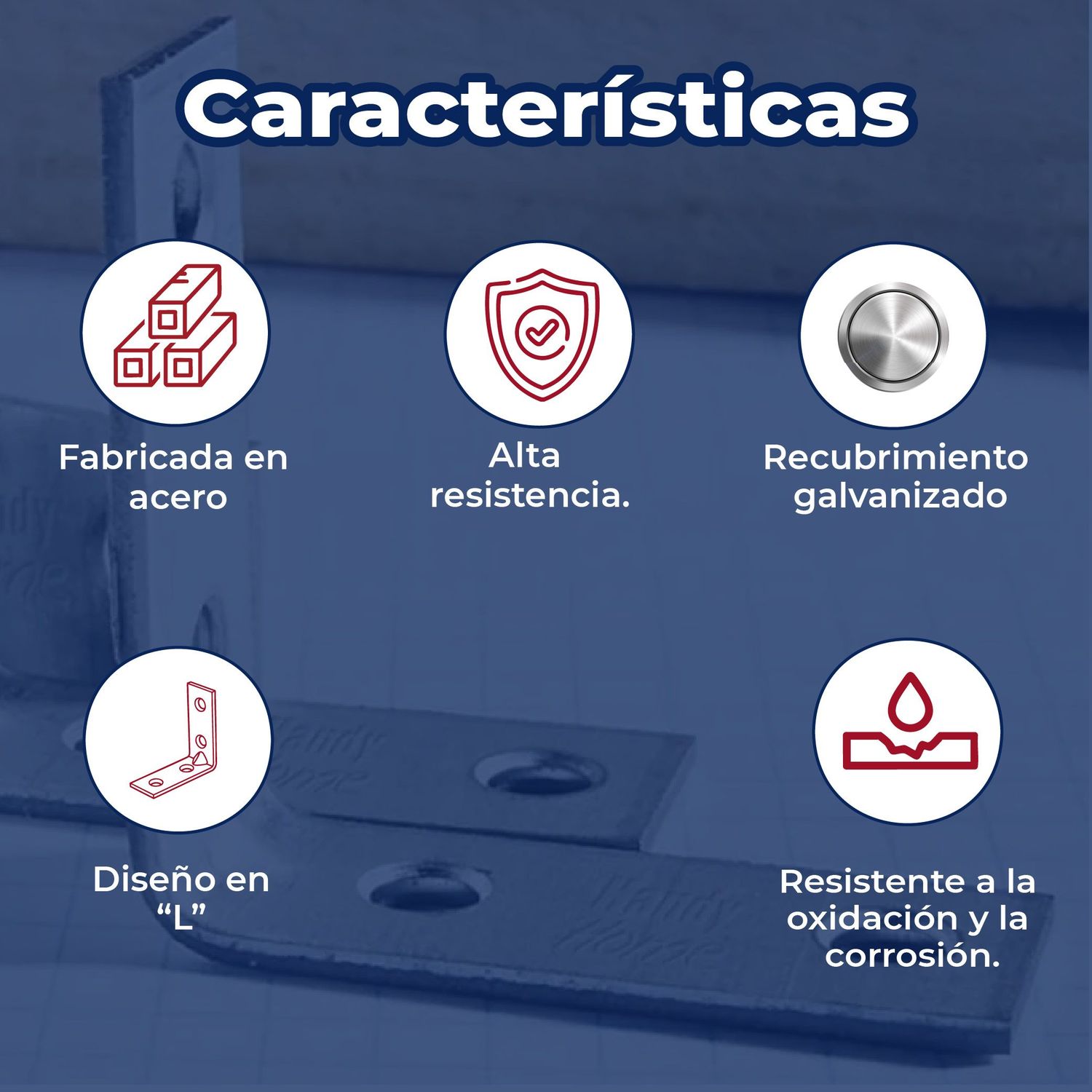 Unión Escuadra Galvanizada Handy Home 1½ x 1½ pulg