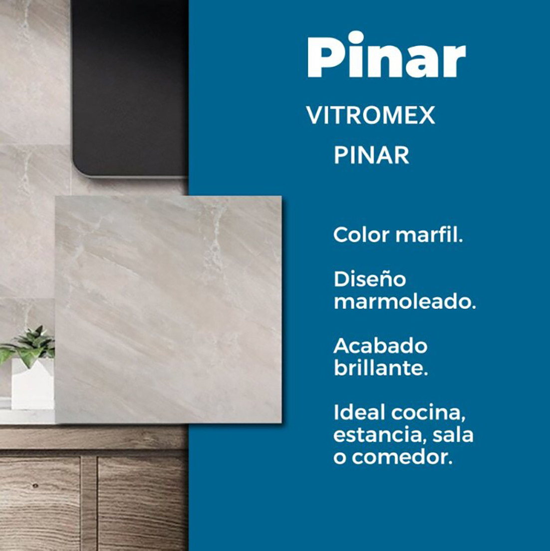 Piso Pinar Marfil Vitromex 55.5x55.5 cm