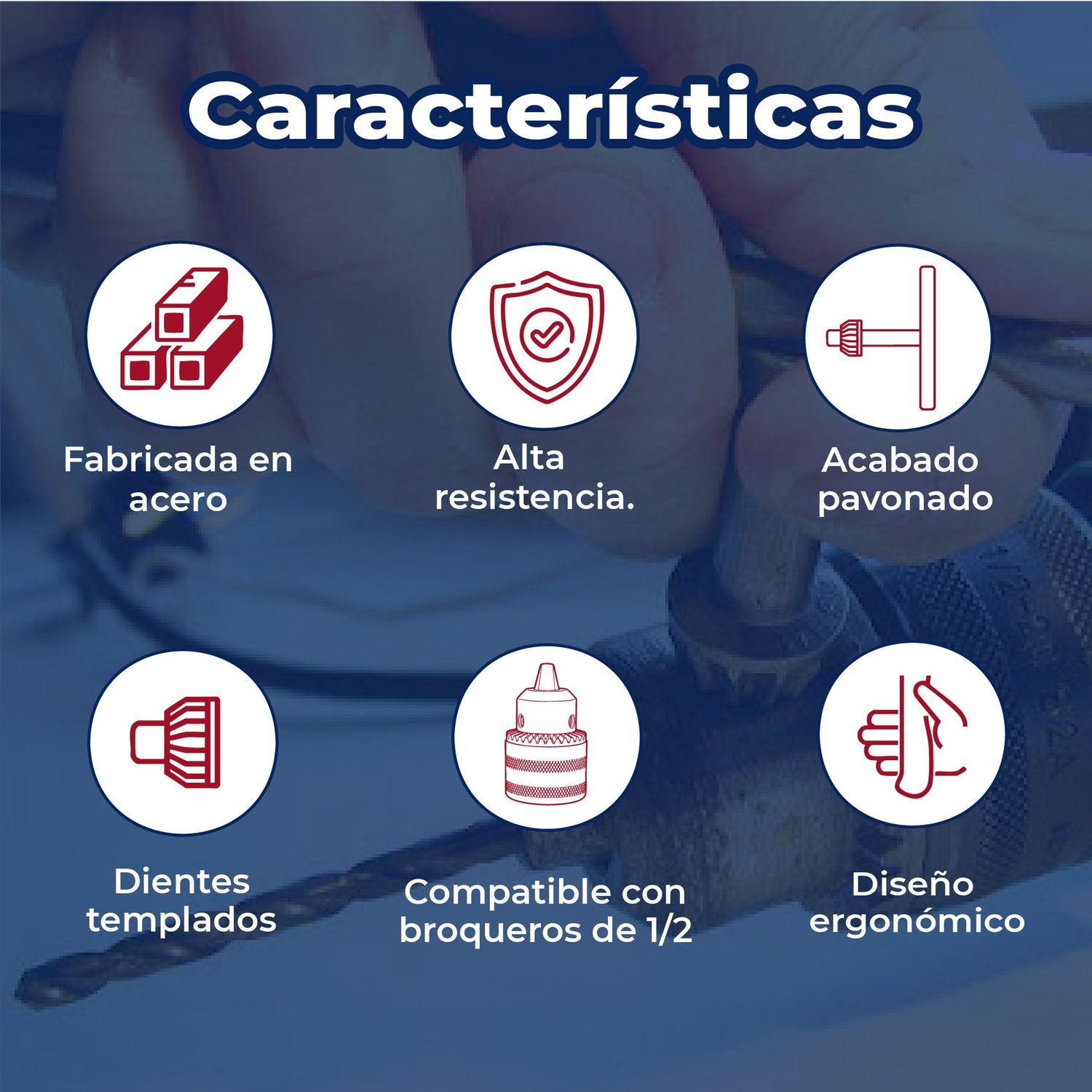 Llave para broquero Taladro Truper 1/2 pulg