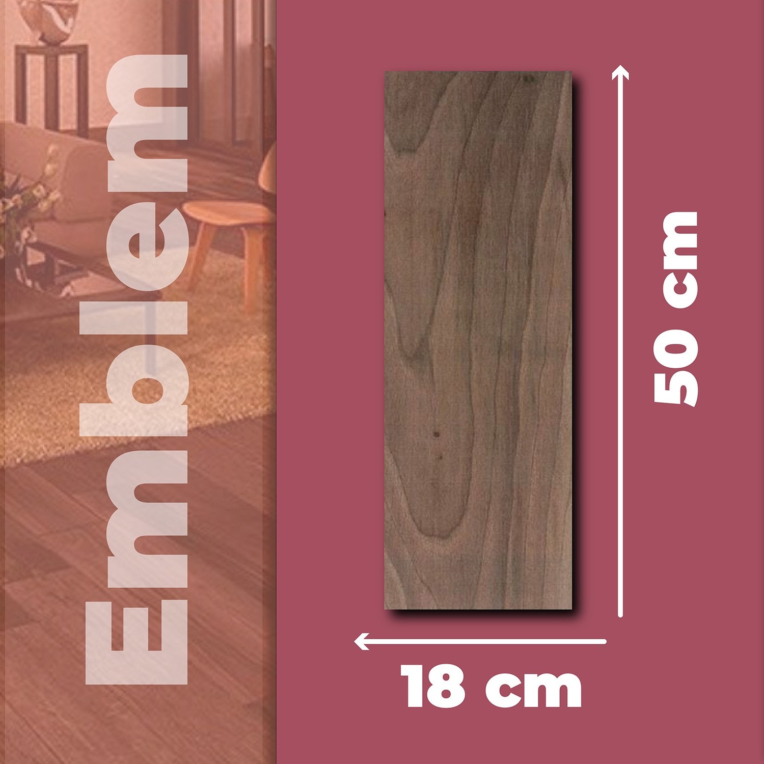 Piso Emblem Brown Daltile 18x50 cm